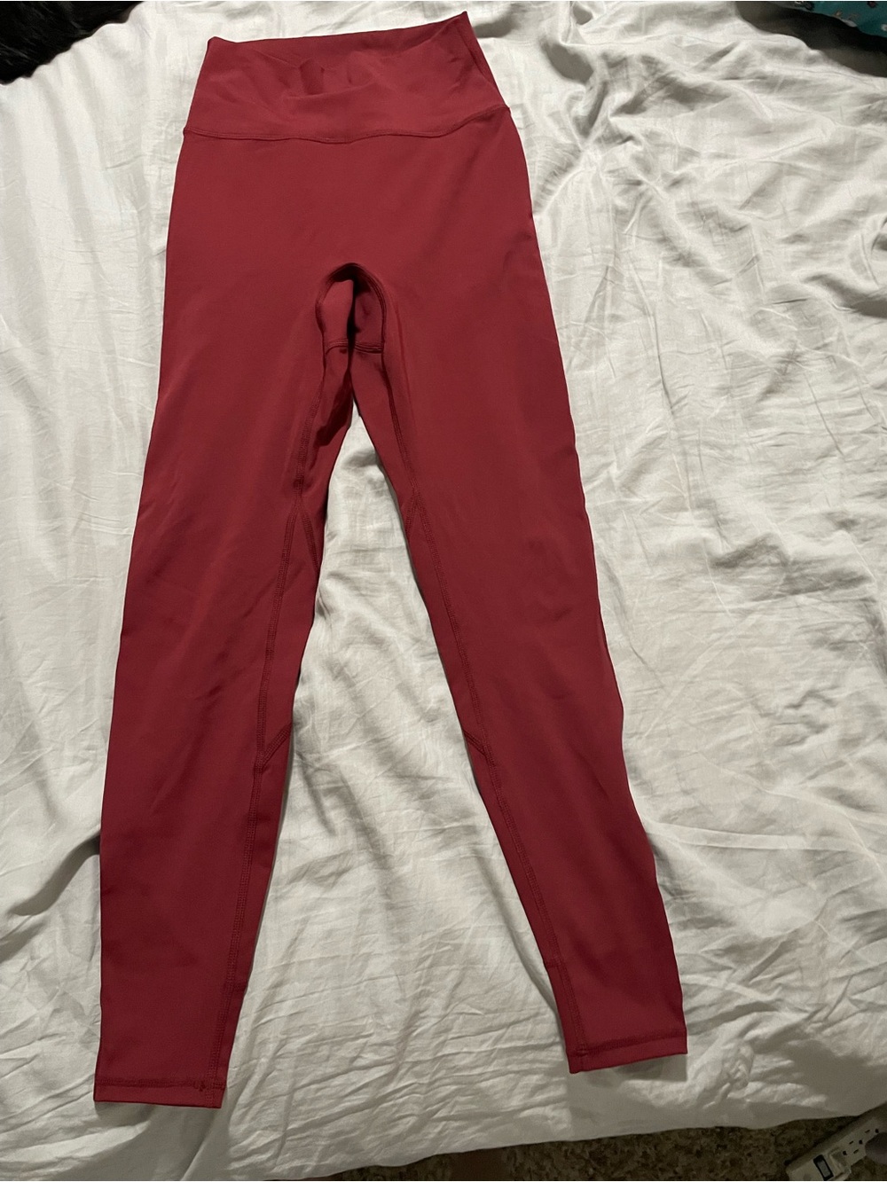 Buffbunny High-Waist Performance Fabric Burgundy Leggings